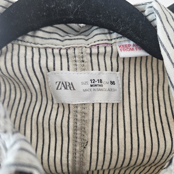 Zara Kids Striped Tan Jean Jacket - Picture 4 of 5
